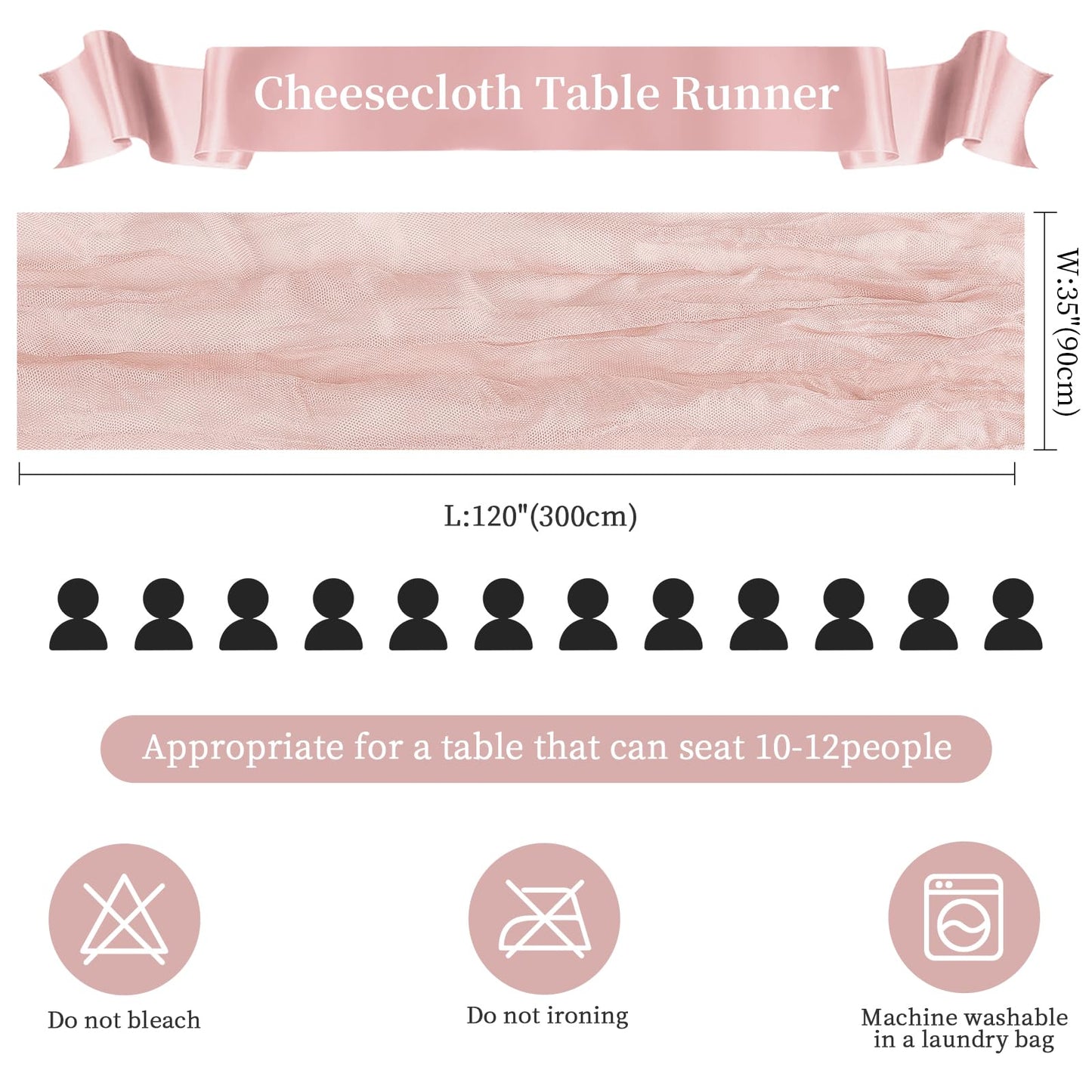 Sage Green Cheesecloth Table Runner 10FT Long Boho Gauze Table Runner Rustic Sheer Runner for Wedding Bridal Baby Shower Birthday Party Table Decor Thanksgiving Christmas Decorations
