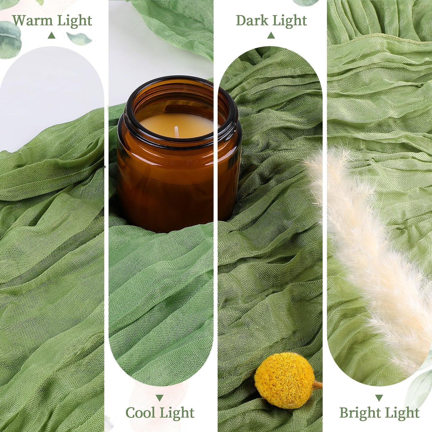 Sage Green Cheesecloth Table Runner 10FT Long Boho Gauze Table Runner Rustic Sheer Runner for Wedding Bridal Baby Shower Birthday Party Table Decor Thanksgiving Christmas Decorations