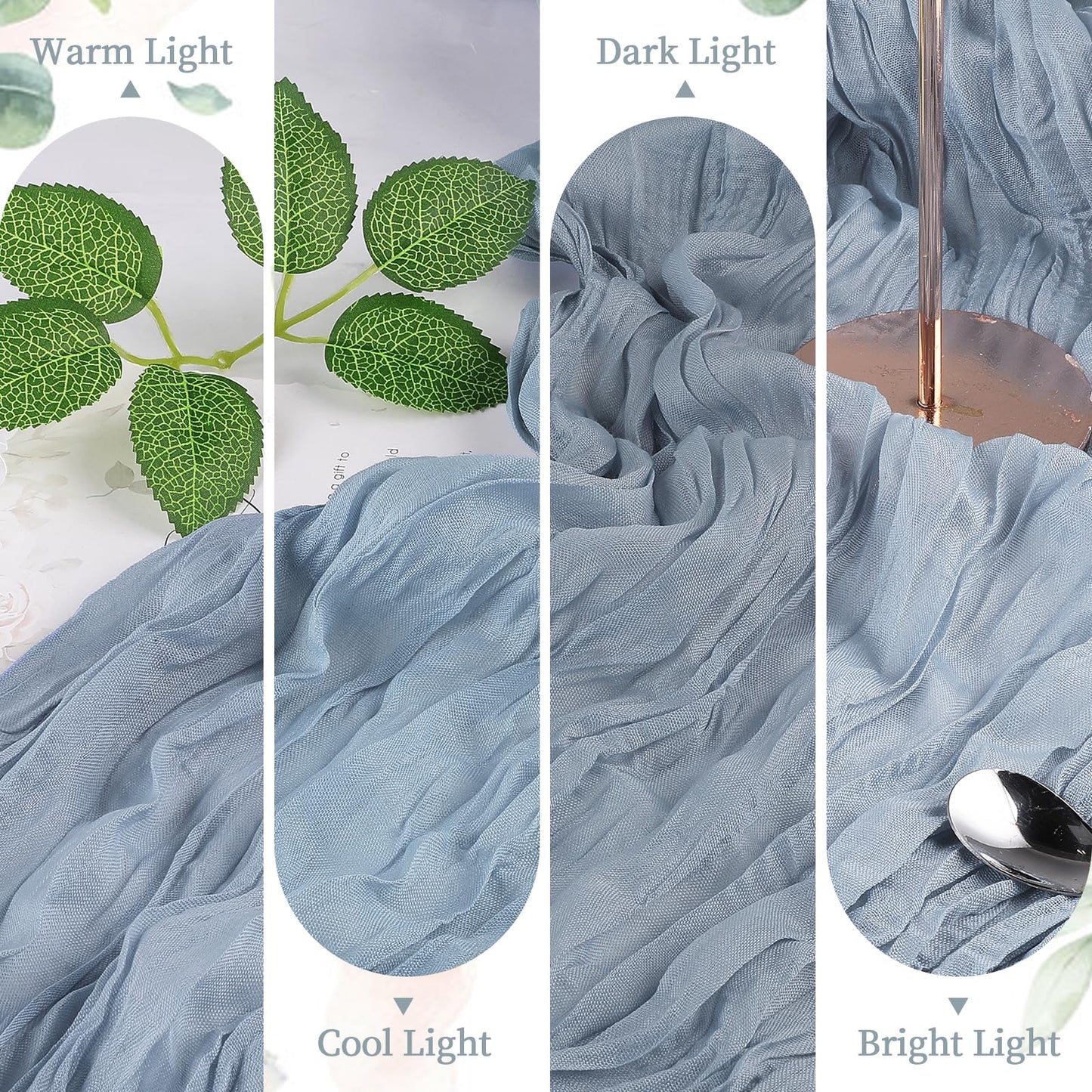 Sage Green Cheesecloth Table Runner 10FT Long Boho Gauze Table Runner Rustic Sheer Runner for Wedding Bridal Baby Shower Birthday Party Table Decor Thanksgiving Christmas Decorations