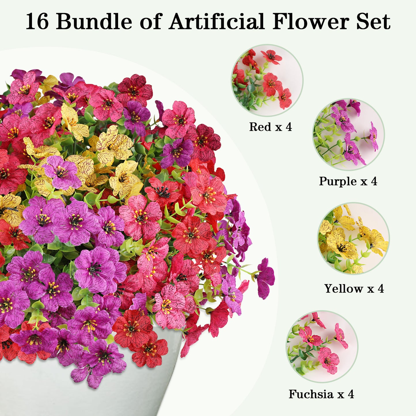 Artificial Flowers for Outdoor,No Fade Fake Plastic Flower Lavender Monkey Grass for Decoration,Faux Plants Hanging Planters Indoor Outside Garden Porch Window Box Home Wedding