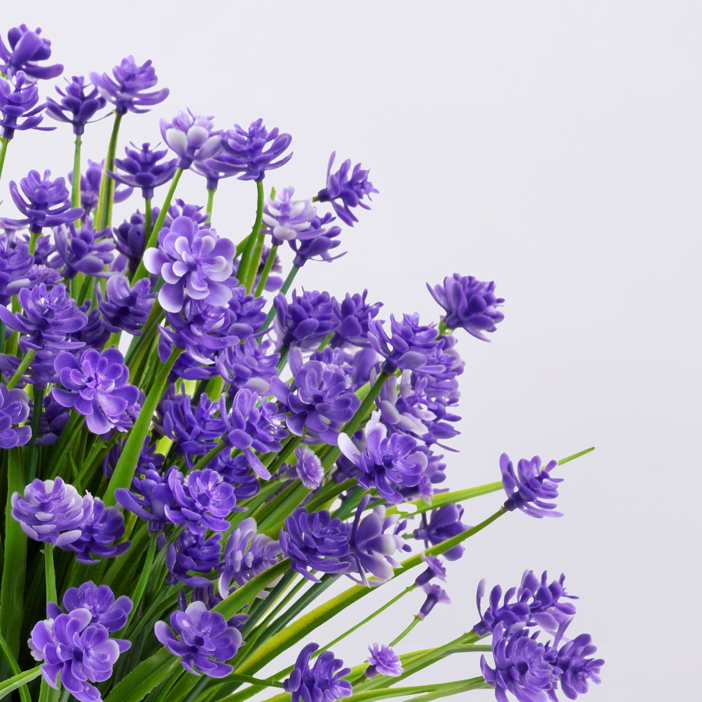 Artificial Flowers for Outdoor,No Fade Fake Plastic Flower Lavender Monkey Grass for Decoration,Faux Plants Hanging Planters Indoor Outside Garden Porch Window Box Home Wedding