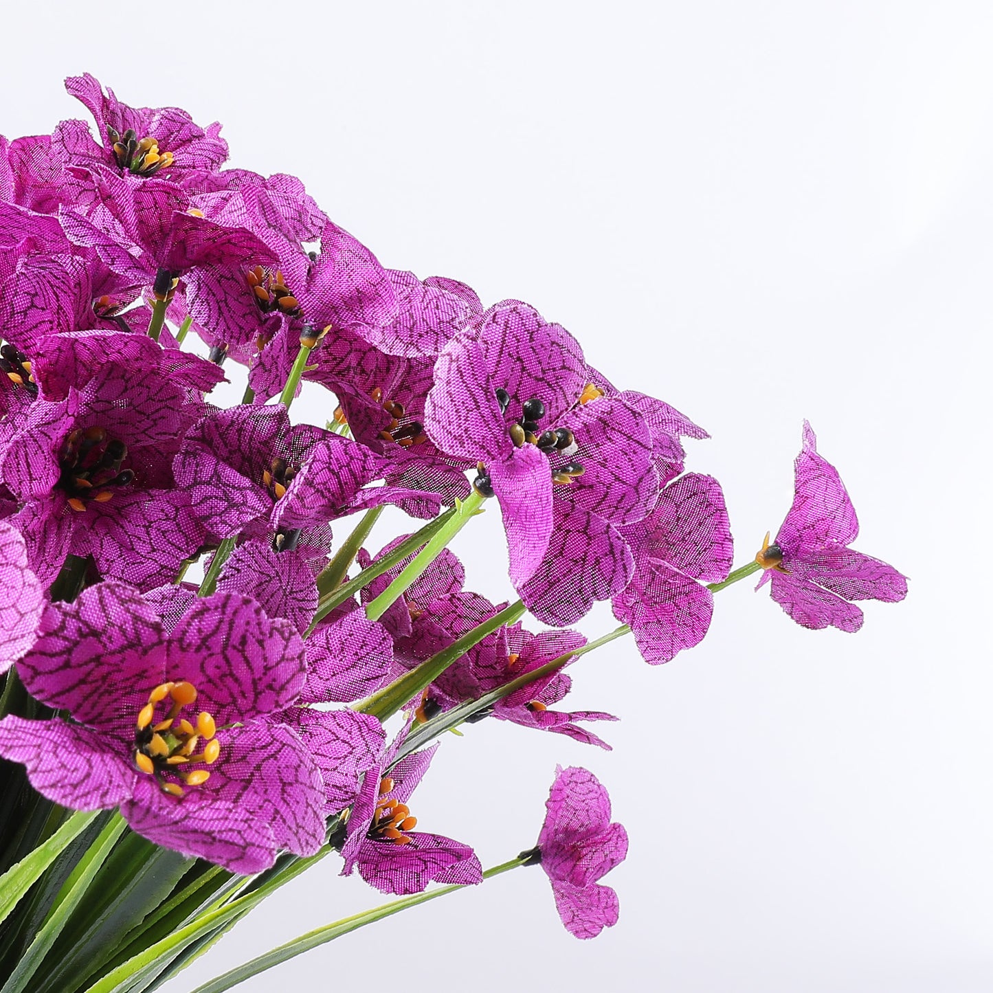 Artificial Flowers for Outdoor,No Fade Fake Plastic Flower Lavender Monkey Grass for Decoration,Faux Plants Hanging Planters Indoor Outside Garden Porch Window Box Home Wedding